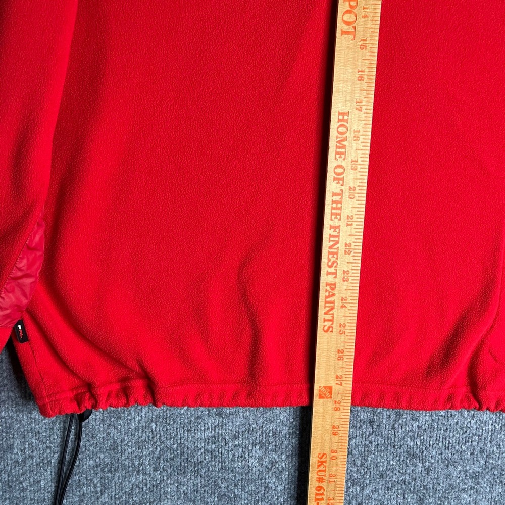 Polo Ralph Lauren Mens XL Red Fleece Quarter Zip Pullover Elbow Patches Logo VTG - Picture 4 of 8